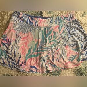 Lilly Pulitzer Luxletic Kaleidoscope Coral Skort ~ Sz Large